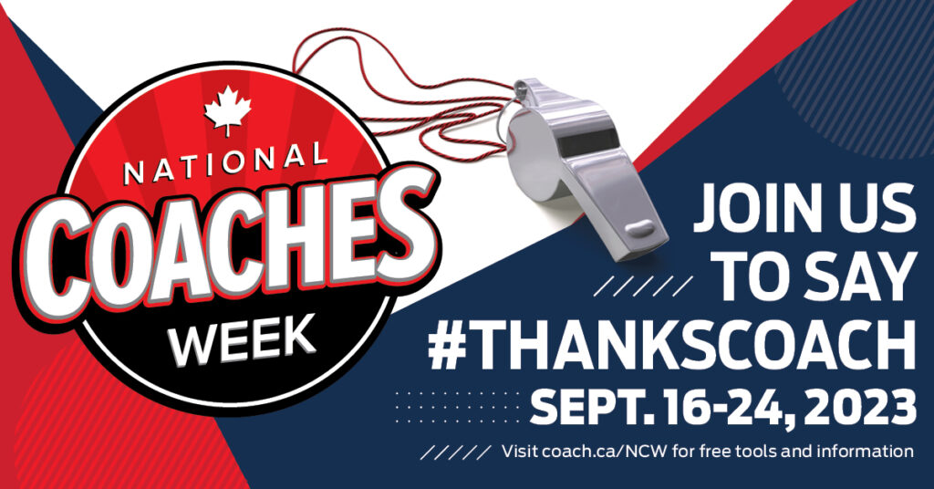 Graphic explaining that Coaches Week is Sept. 16-24.